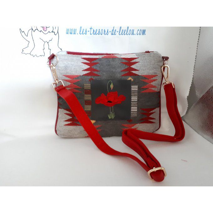 Sac coquelicot 25 cm x 20 cm